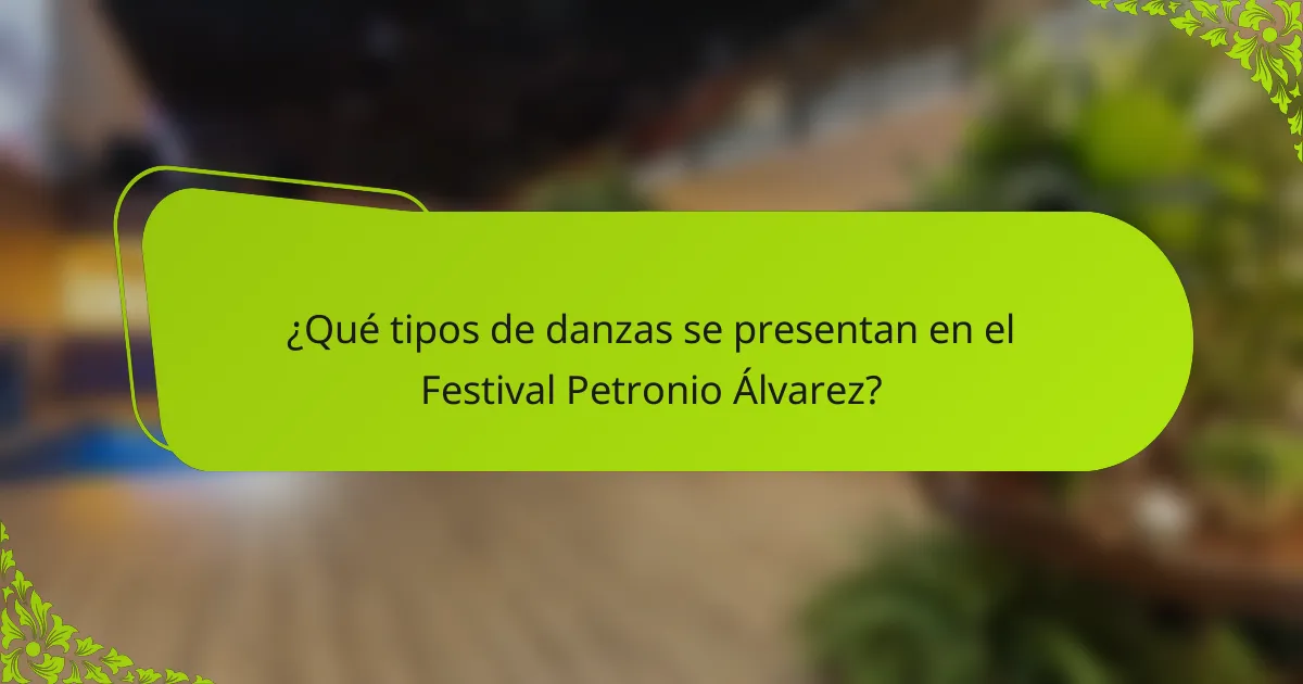 ¿Qué tipos de danzas se presentan en el Festival Petronio Álvarez?
